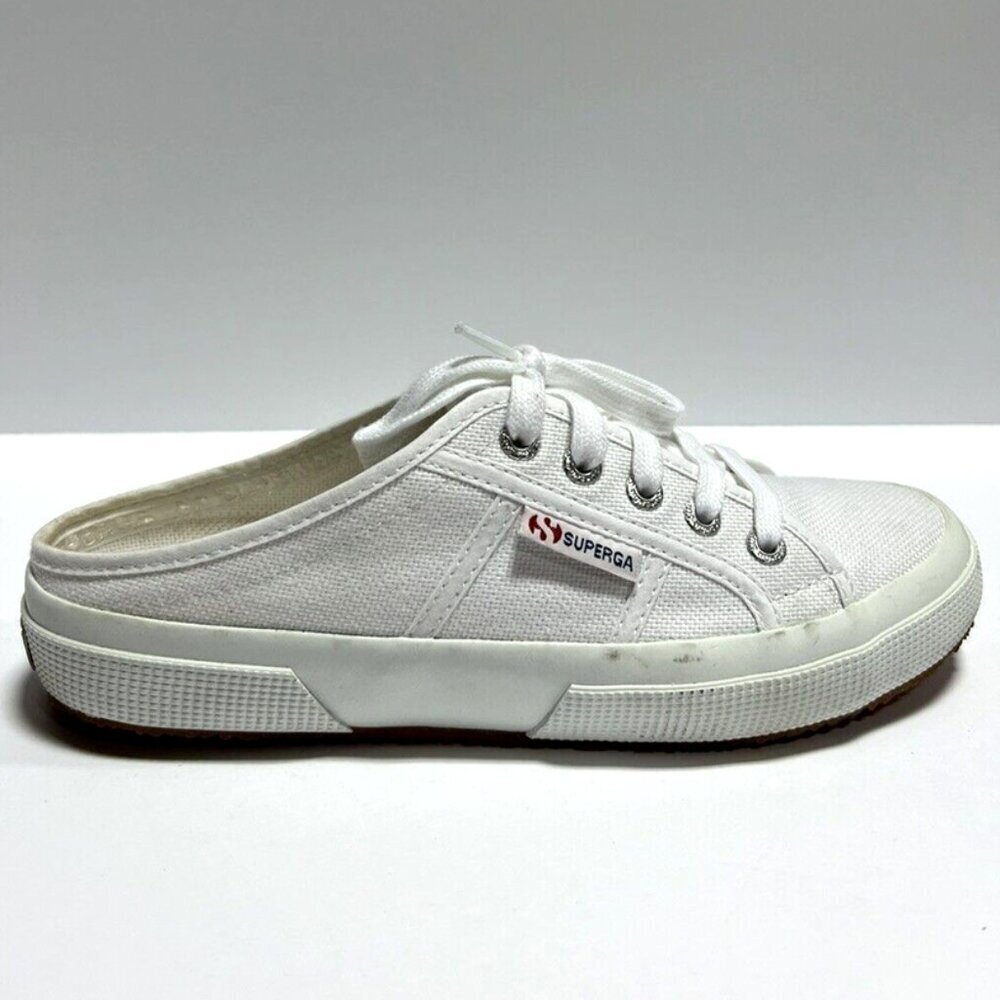 Superga Women's 2402 Mule Slip On Sneaker White Size EU38 M US7.5